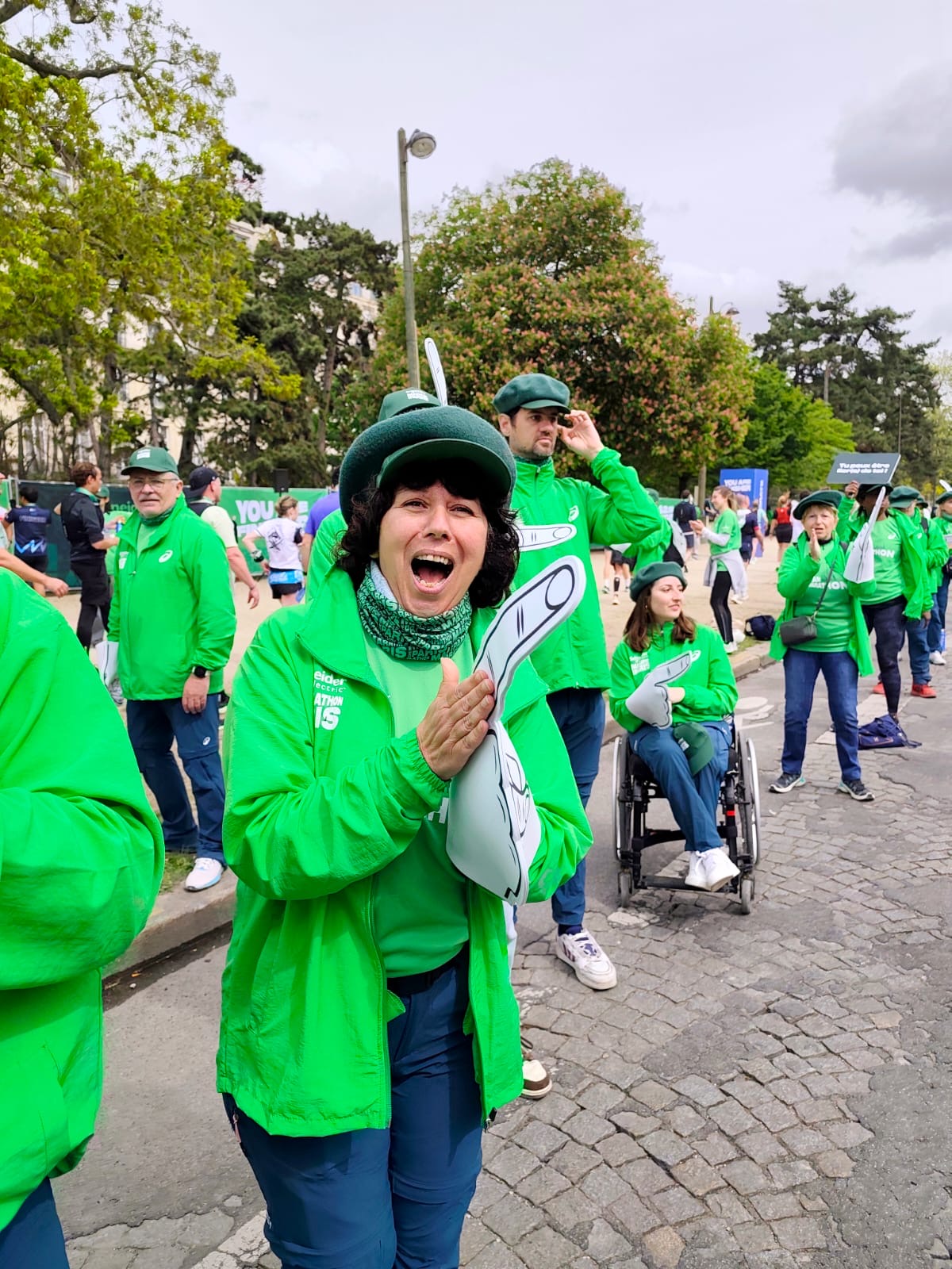 Encouragements des bénévoles Marathon de Paris